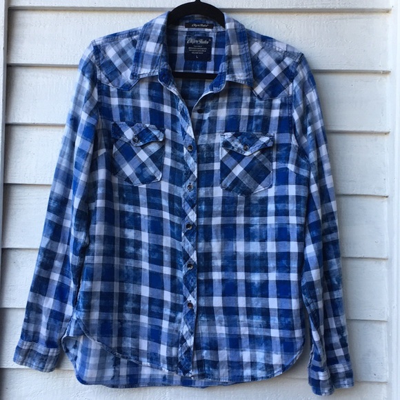 Chip Foster  Cowboy Distressed Plaid Shirt - Picture 2 of 8